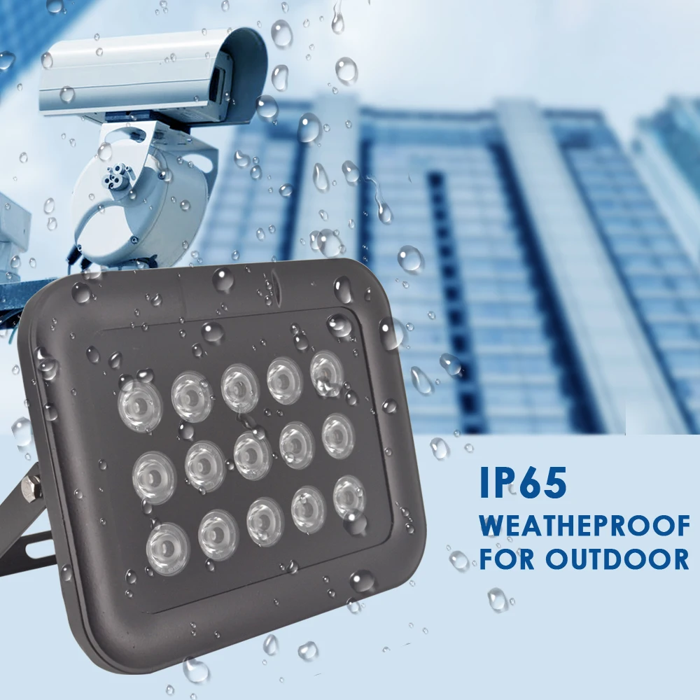 ИК инфракрасный осветитель IP65 80 м CCTV Светодиодный Светильник ИК светодиоды лампа ночного видения заполняющий светильник s Открытый водонепроницаемый для камеры наблюдения