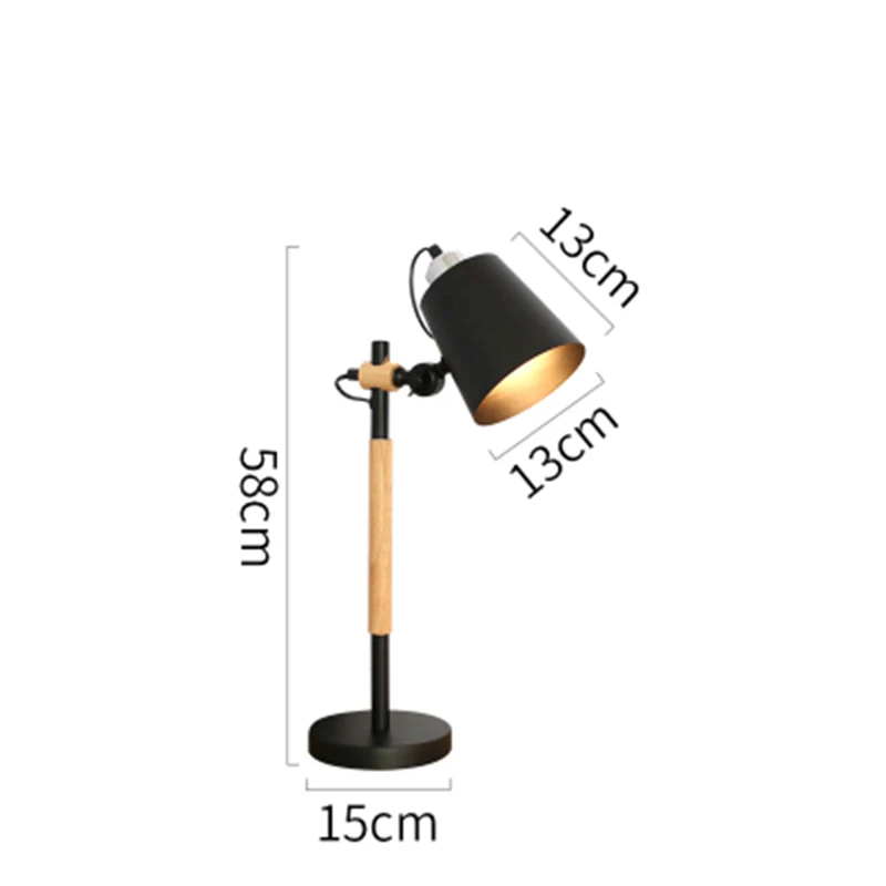 Table Lamp Black MDWELL, новинка, Скандинавский дизайн, светильники, креативный Деревянный светильник, для спальни, напольные светильники, для гостиной, светильники, постмодерн, торшеры - Цвет абажура: Table Lamp Black
