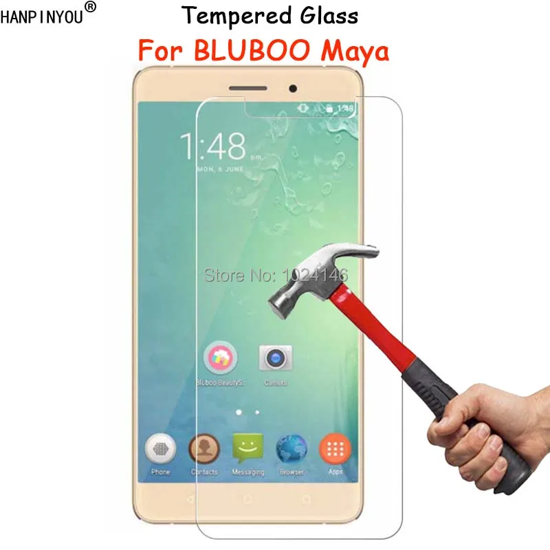 Жесткий прозрачный крепкий протектор для экрана из закаленного стекла BLUBOO Maya 5