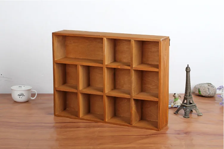 Домашний декор деревянный ящик для хранения с 11 клетками винтажная деревянная