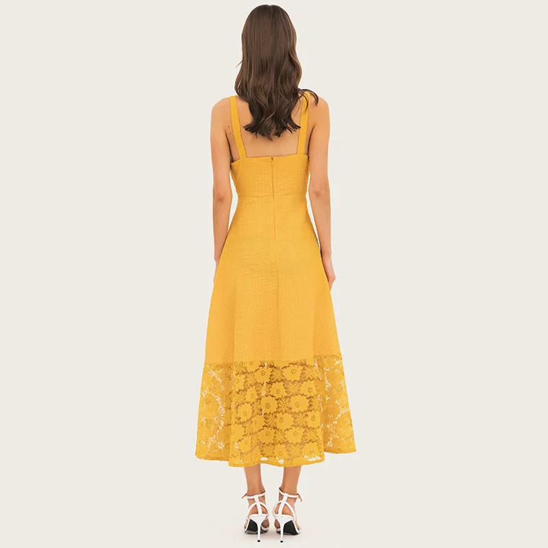 Женское кружевное длинное платье CINESSD свободное Мягкое повседневное макси с