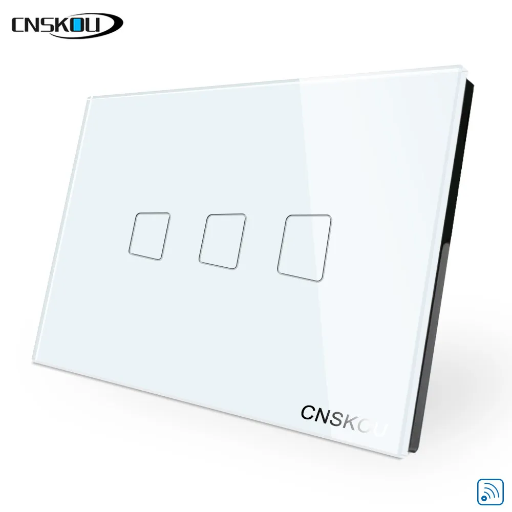 CNSKOU US/AU 2 банды 1 способ Wifi сенсорный светильник настенный выключатель
