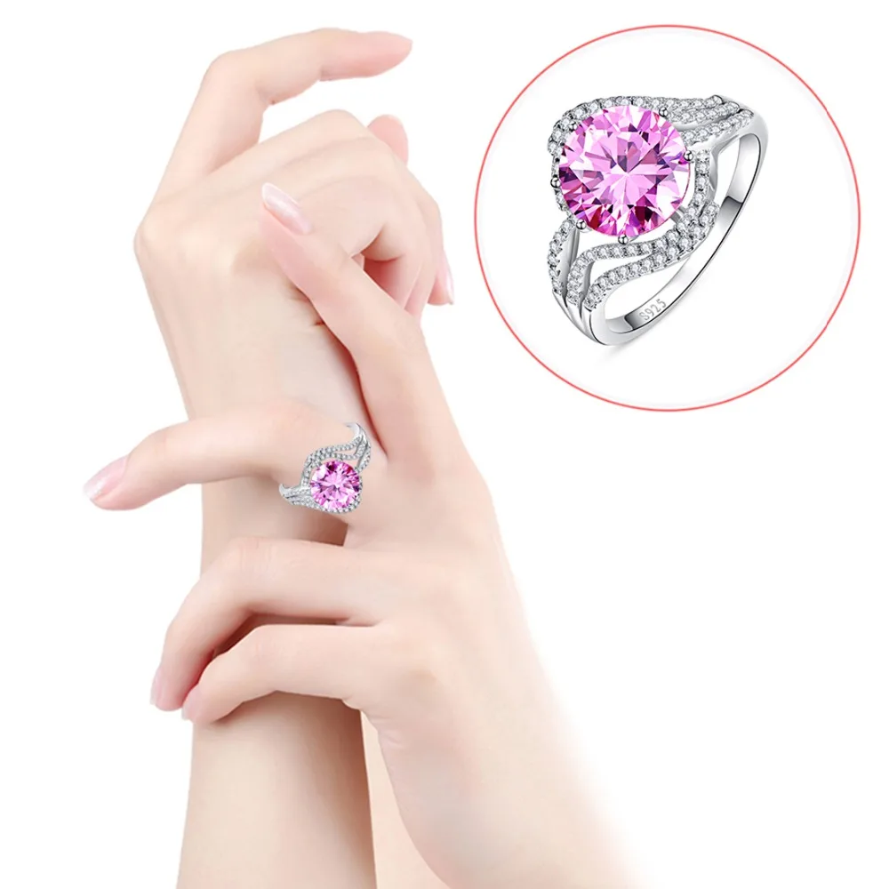 Jrose абсолютно новое 5ct Радужное Fire Mystic CZ кольцо подарок для женщин подлинное