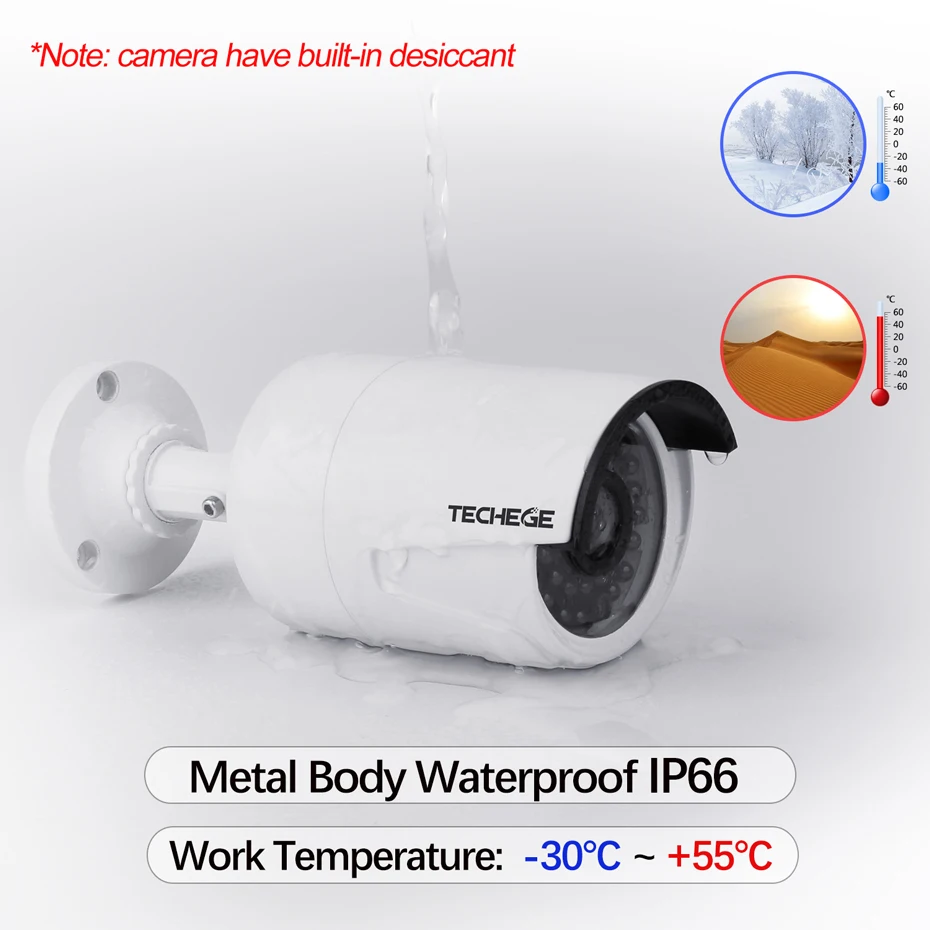 Techege 4CH беспроводной 1080 P NVR комплект HD 2.0MP беспроводная камера wifi 12 &quotЖК дисплей