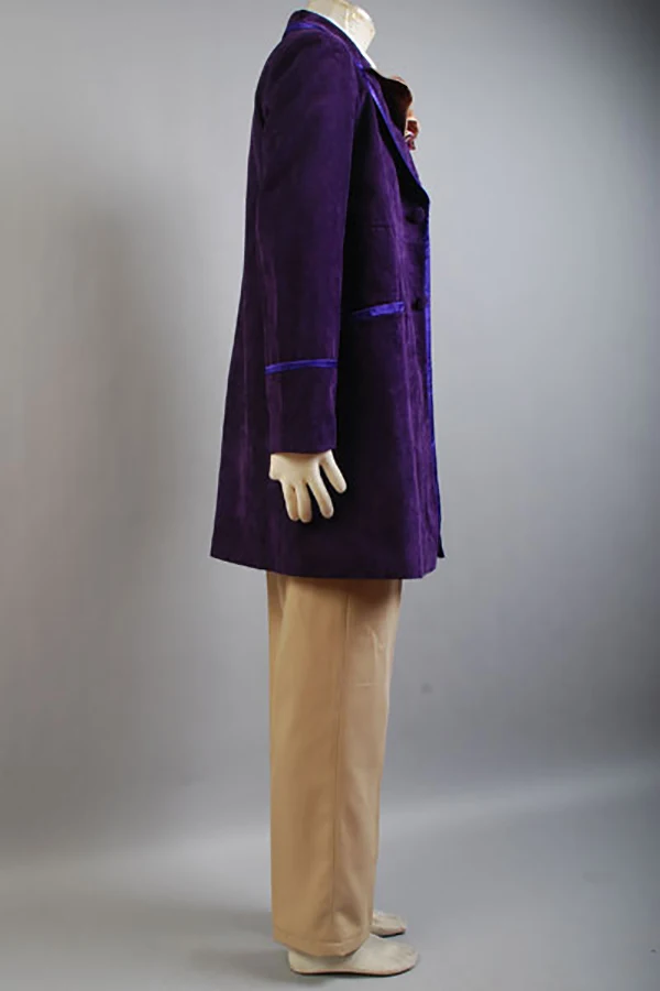 Костюм для косплея Чарли и шоколадная фабрика костюм Уилли Вонка взрослых мужчин