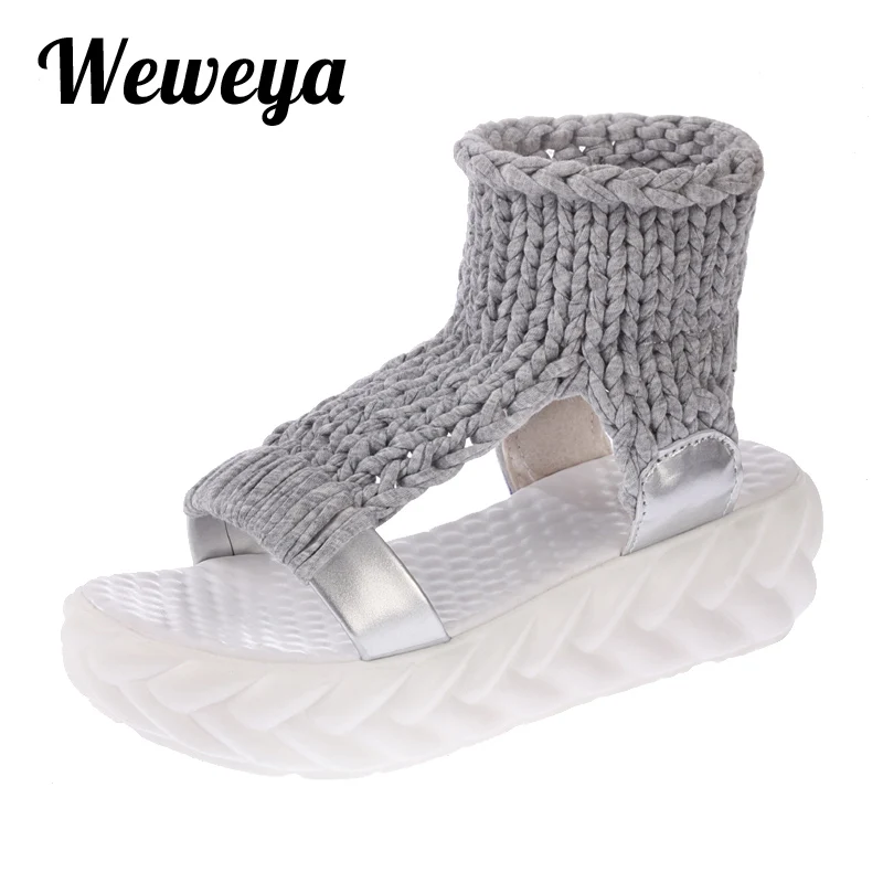 Weweya/обувь женские босоножки коллекция 2017 года Летняя обувь сандалии на платформе