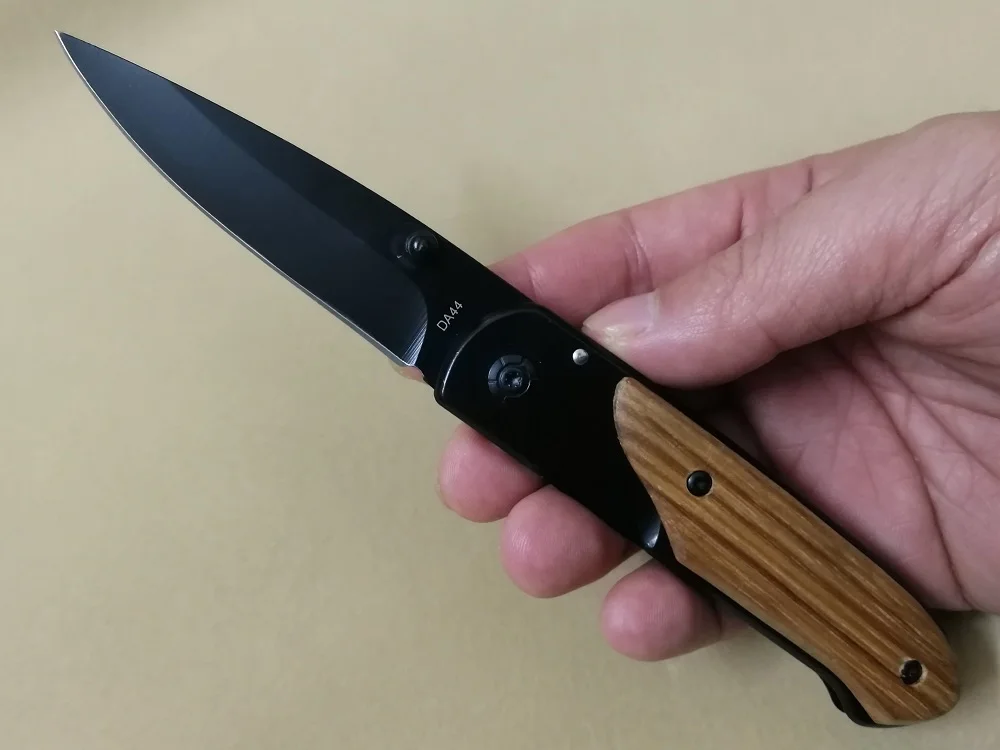 Grady Fung GFDA44 складной нож сталь + деревянная ручка черный Карманный EDC инструменты