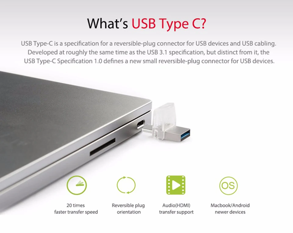 kingston USB флеш-накопитель DataTraveler Micro Duo 3C 64 ГБ 32 ГБ 16 ГБ USB 3,1 для ПК телефона с портом type-C