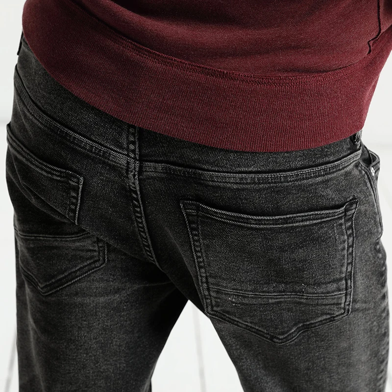 Мужские классические повседневные джинсы SIMWOOD демисезонные джинсовые брюки 2019