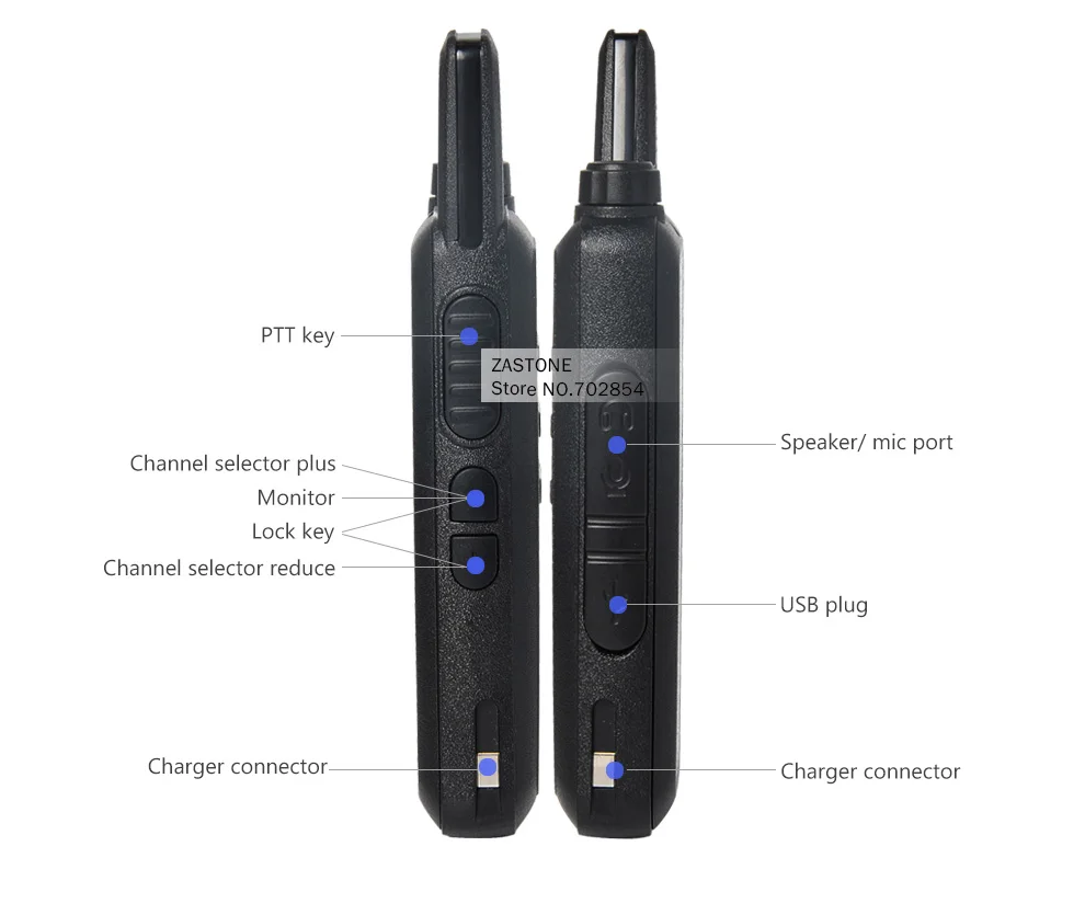 Портативное портативное радио Zastone X6 UHF 400 470 МГц портативная CB радиостанция мини