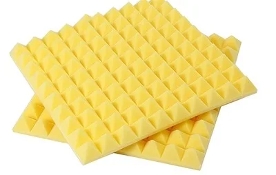 

[ Fly Eagle ] Yellow Acoustic Foam Sound Treatment Absorption Wedge Tiles Studio/Music 12Pcs 50cm X 50cm X 5cm