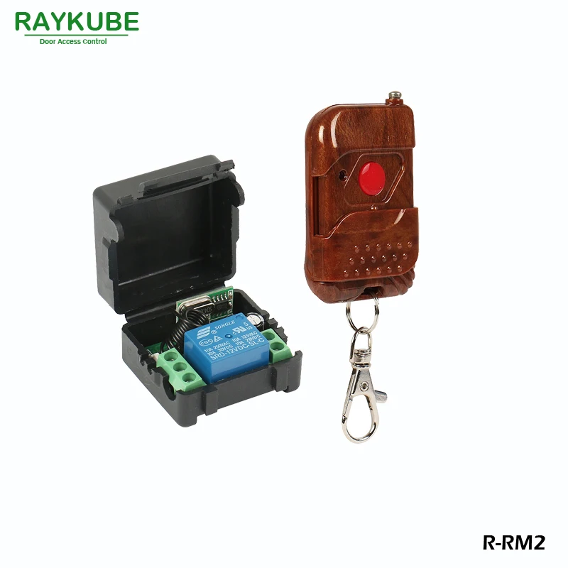 

RAYKUBE Wireless Remote Control Kit 1V1 For Remote Open Electric Door Lock Control Module Rosewood Type Shell R-RM2