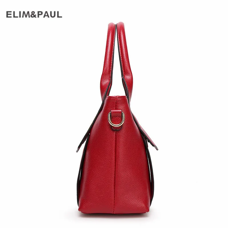 ELIM&ampPAUL Fashion Litchi Grain PU Leather Small Women Bucket Handbag Female Mobile Shoulder Messenger Bag Bolsa Feminina Sac | Багаж и