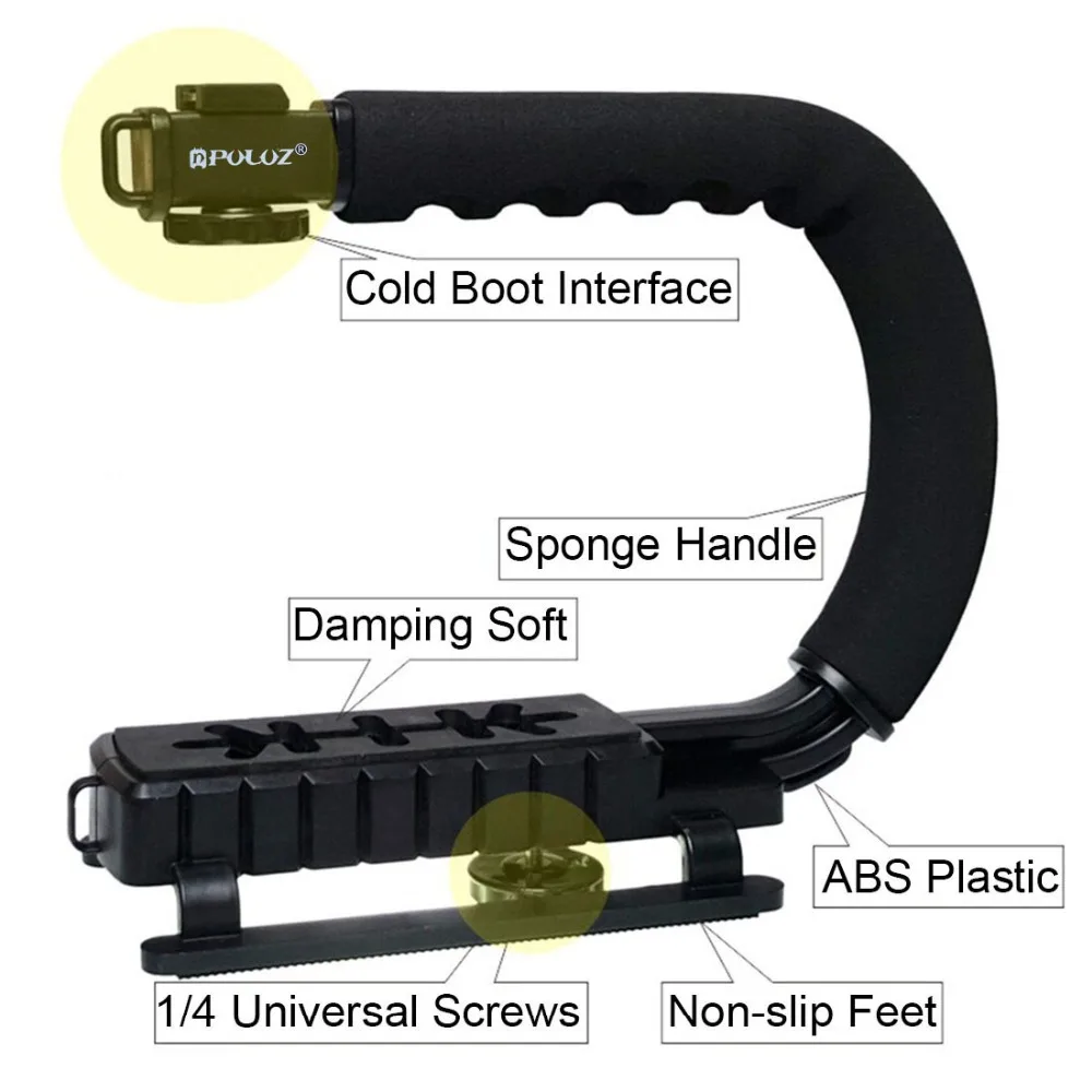 C образный стабилизатор для камеры Gimbal steadicam stick Ручной Стабилизатор камер Gopro Canon