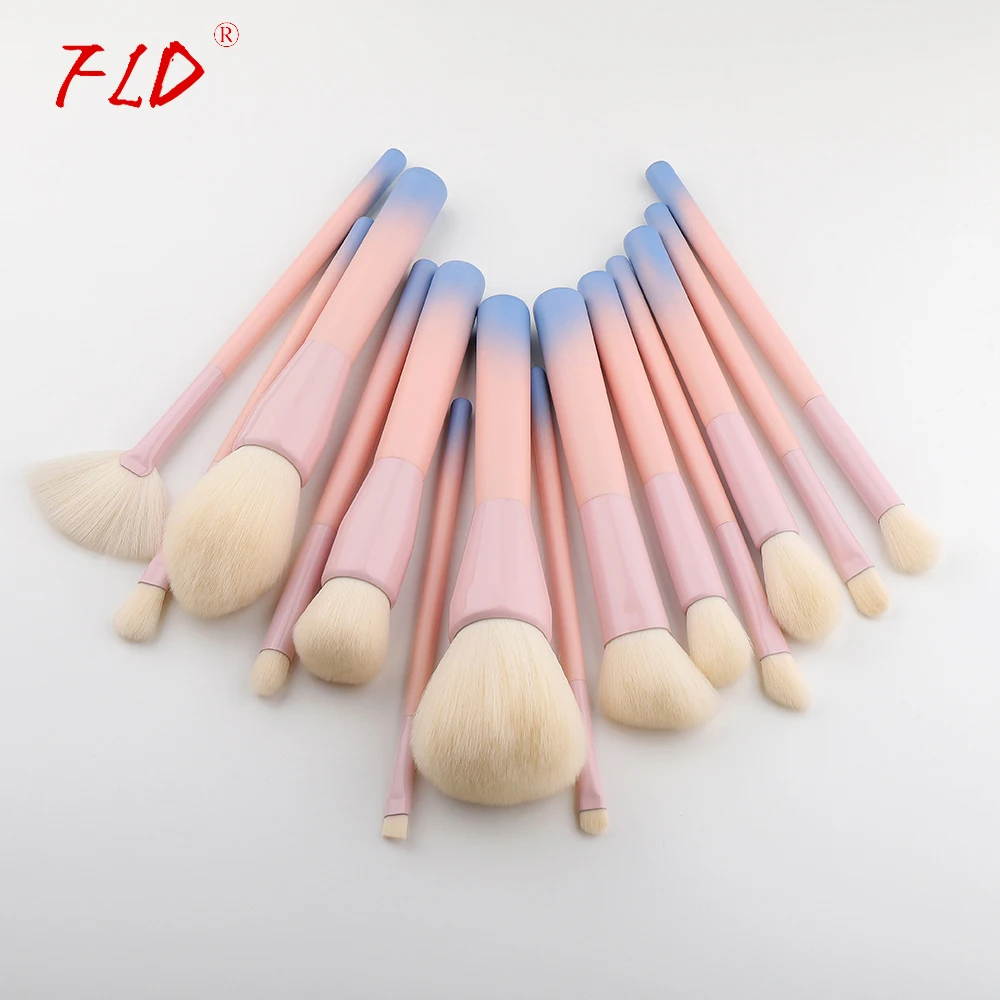 Профессиональная цветная Кисть для макияжа FLD набор кистей пудры глаз лица