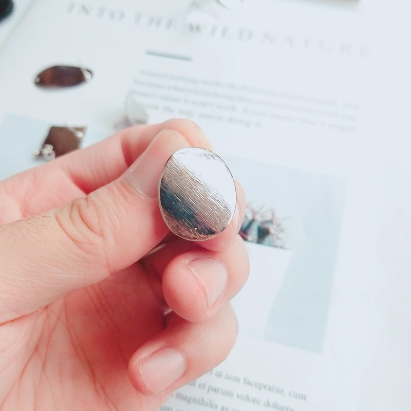 Цвет золота 18k медный материал рисунок Сердце Круглый положительный эллиптический браслет серьги материалы DIY атмосфера