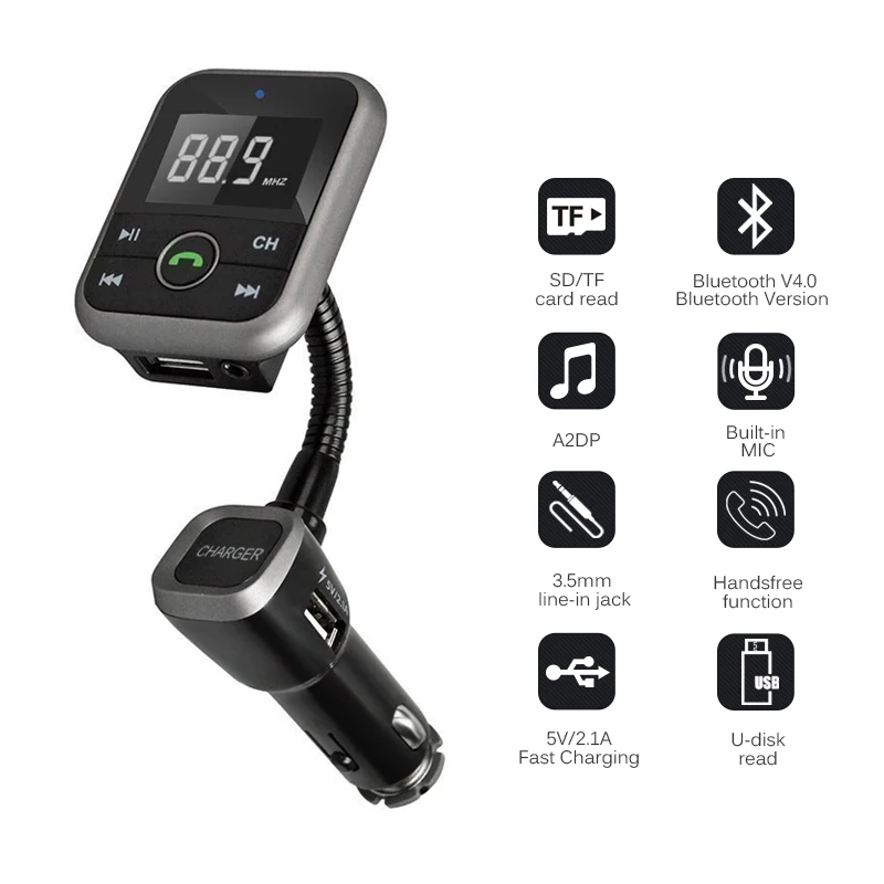 Onever автомобильный FM Bluetooth передатчик MP3 аудио плеер беспроводной модулятор