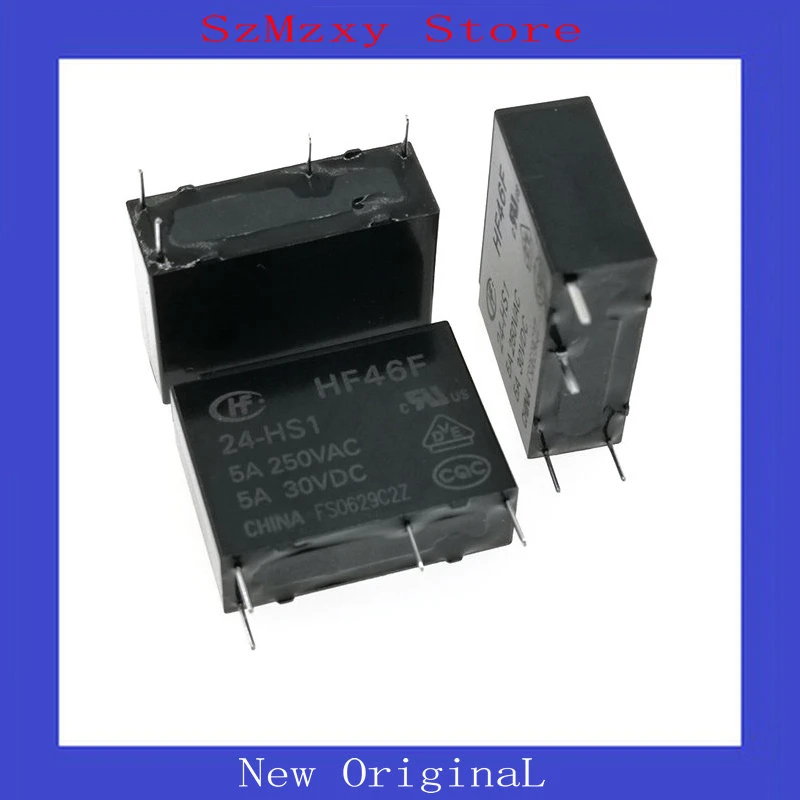 5 шт./лот реле HF46F-24-HS1 HF46F-5-HS1 HF46F 24-HS1 HF46F-24-HS1T 5V 24V DIP4