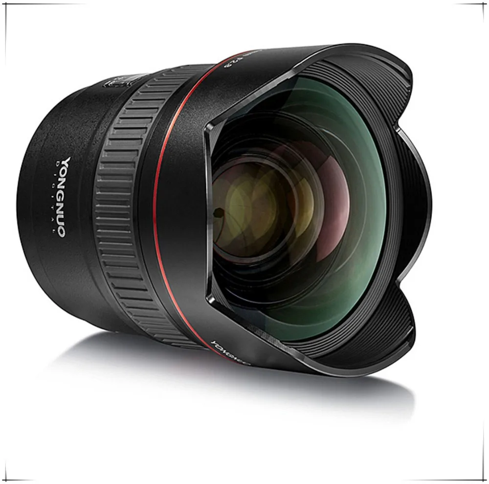 Светодиодная лампа для видеосъемки YONGNUO 14 мм F2.8 ультра-широкоугольный объектив с фиксированным фокусным расстоянием YN14mm Удлинительное макрокольцо для автоматического фокуса AF MF металлический байонет объектива для Nikon d5300 d3400 d3100 d200 d810