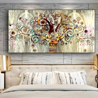 tree of life by gustav klimt landscape wall art canvas scandinavian posters and prints modern wall art picture for living room