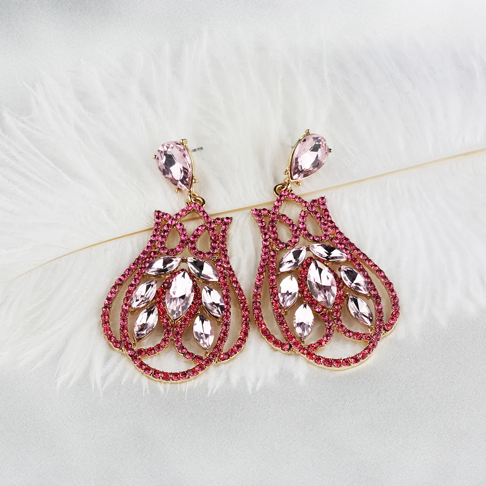 Женские серьги капельки VEYO большие Стильные с кристаллами и стразами|earrings for|earrings