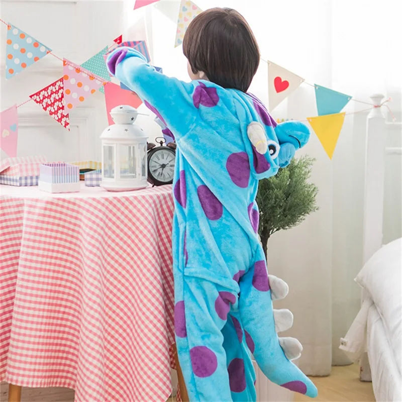 Салливан Монстр Onesie животных Детские мультфильм Салли пижамы для мальчиков и