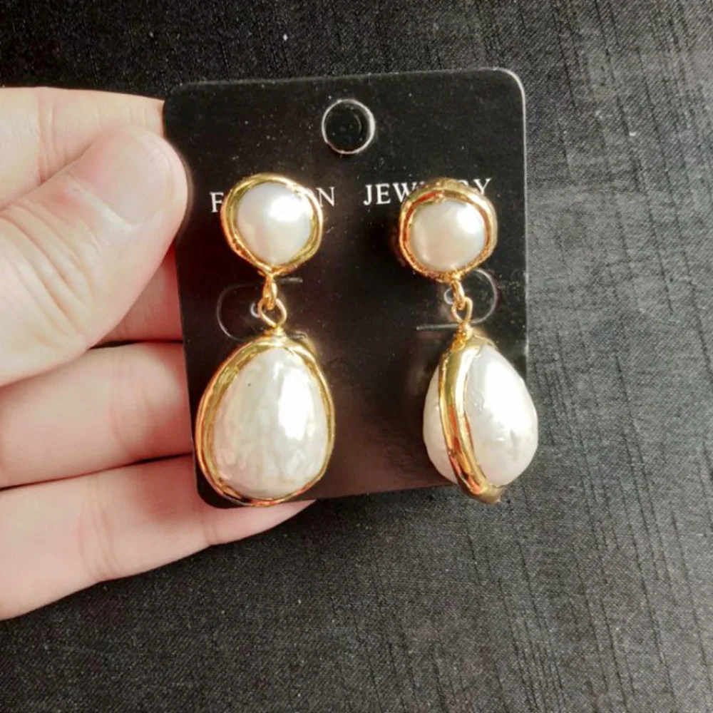 Женские серьги с натуральным жемчугом подвески Largos Bijoux Femme модные женские Brinco