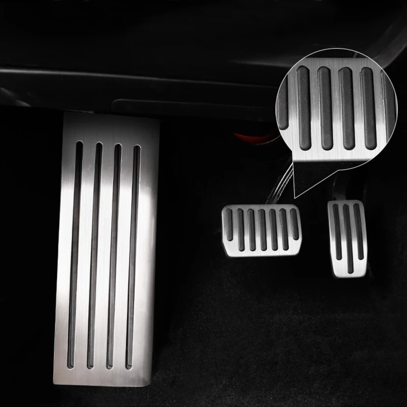 

Ножная педаль из алюминиевого сплава для Tesla Model 3, подставка для педали газа акселератора, топливного тормоза, коврики, аксессуары для стайл...