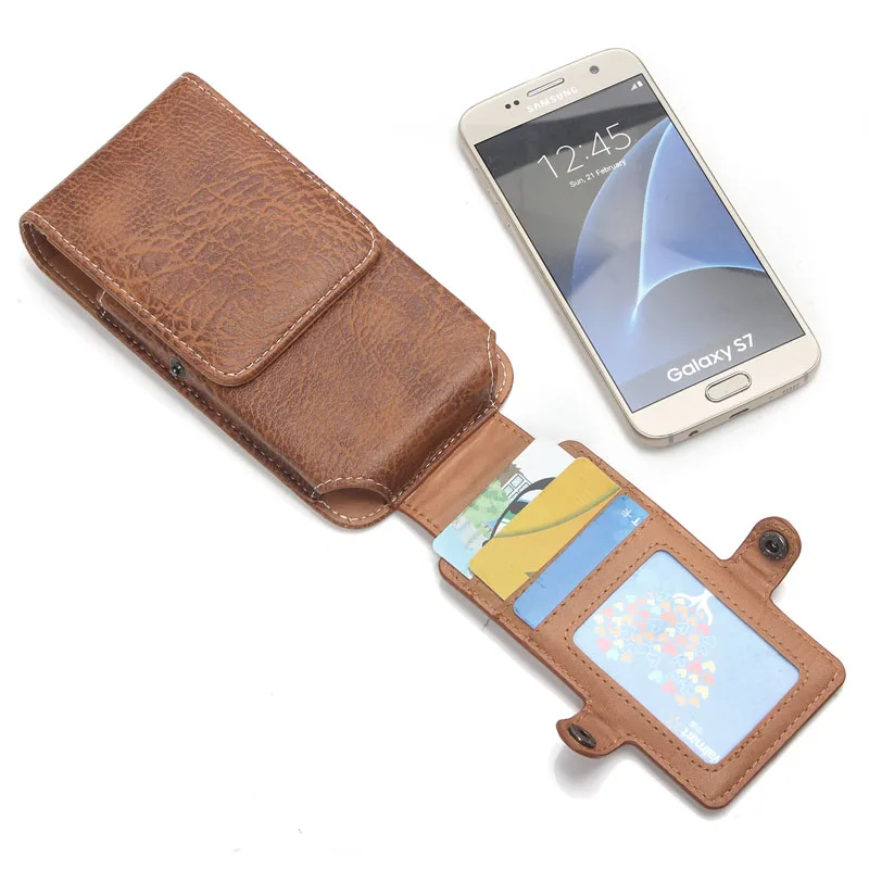 Уличная кожаная сумка на пояс поясная чехол для телефона samsung galaxy s7 s8 j5 2016 a5 2017 с