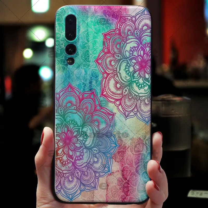 Babaite сапфировое Нефритовое витражное стекло мандалы Мягкий Силиконовый ТПУ