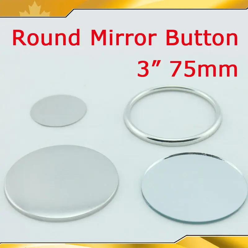 3 &quot75 мм 100 комплектов зеркальный Знак Кнопка поставки материалов для нового