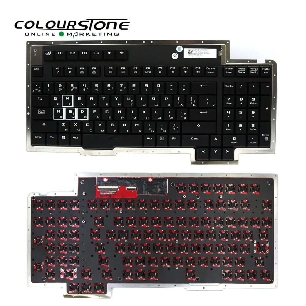 Оригинальная клавиатура GX800 для ноутбука ASUS ROG GX800 GX800VH 0KNB0-L611UA00 RU UA черная клавиатура