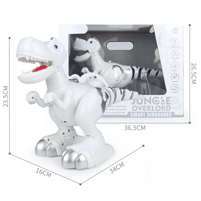 New Electric Walking Dinosaur 908C multi-Function Music Light In Circles Smart Touch Induction Animal Robot Model Toy | Игрушки и хобби