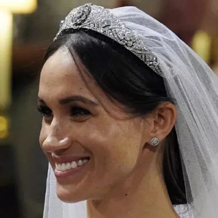 Роскошные австрийские стразы Meghan Принцесса Корона кристалл свадебные тиары
