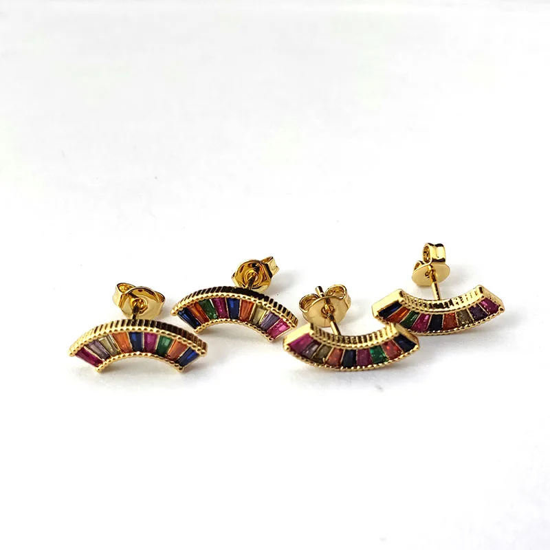 Серьги-гвоздики с микрозакрепкой 2 пары |