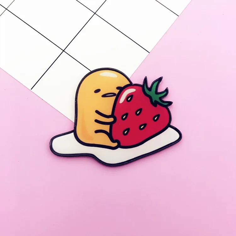 1 шт. мультфильм яйцо значок Kawaii Значки Harajuku акриловые булавки милый рюкзак
