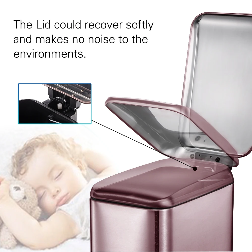 Smartbin 5 л/1 3 галлонов мусорная корзина из нержавеющей стали пылесборник для