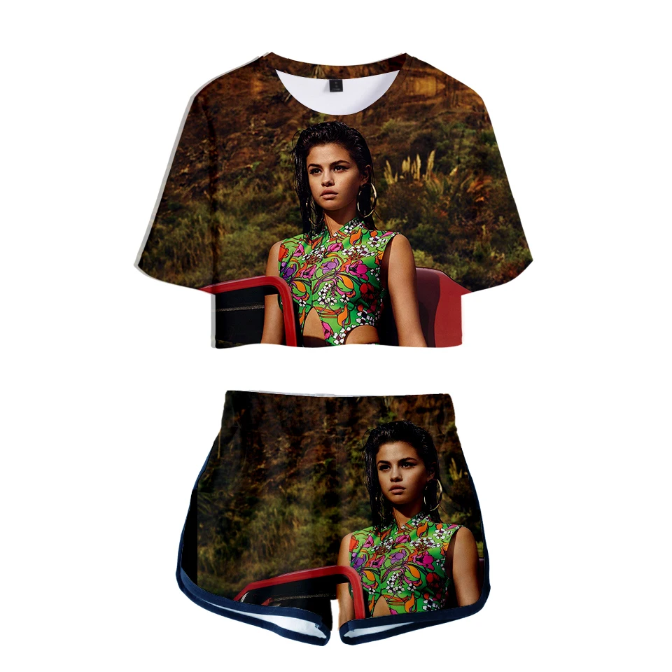 Aikooki Selena хип хоп весна лето крутые сексуальные футболки с коротким рукавом 3D