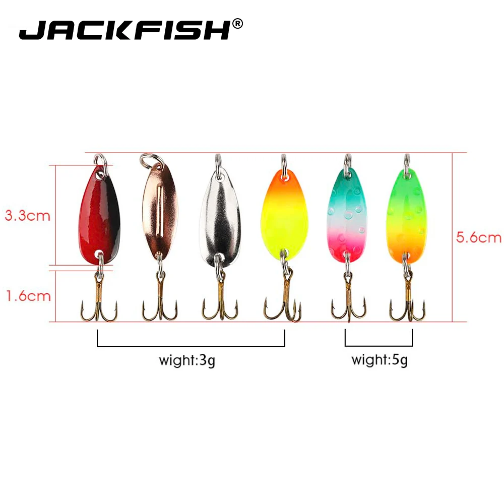 Блесна для рыбалки JACKFISH 3/4/5G/6 г 10 шт./лот|Наживки рыбной ловли| |