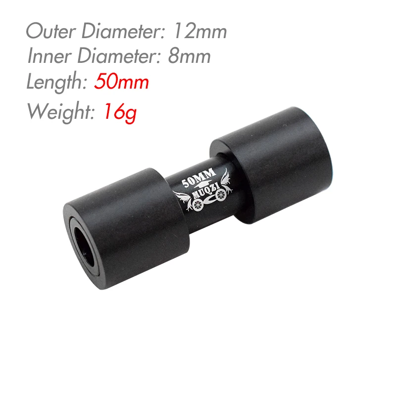 12x8x50mm Алюминиевый сплав DH горный велосипед задний амортизатор адаптер 15 размеров горный MTB велосипед задний амортизатор втулка запчасти для велосипеда - Цвет: 12x8x50mm