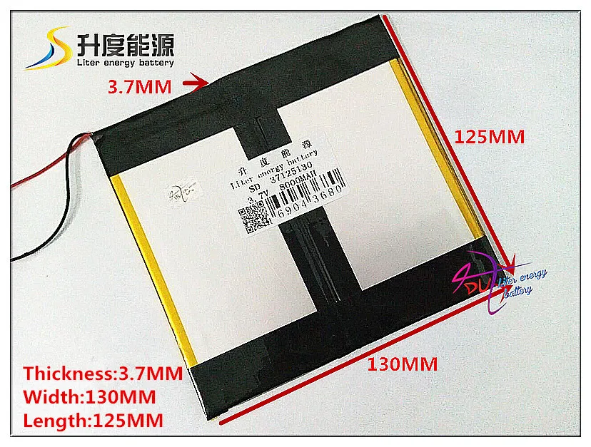3,7 V 8000mAH SD 37125130 полимерный литий-ионный/литий-ионный аккумулятор для универсального литий-ионного аккумулятора для планшетных ПК 8 дюймов 9 дюймов 10 дюймов