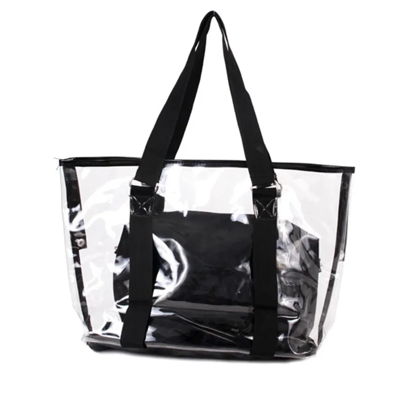 Прозрачные сумки карамельных цветов летняя упаковка прозрачная пляжная сумка из