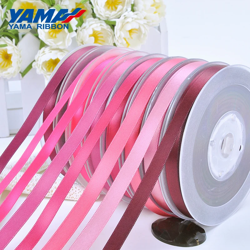 YAMA 6 9 13 16 19 22 мм 100 ярдов Двусторонняя атласная лента сатиновая красная для