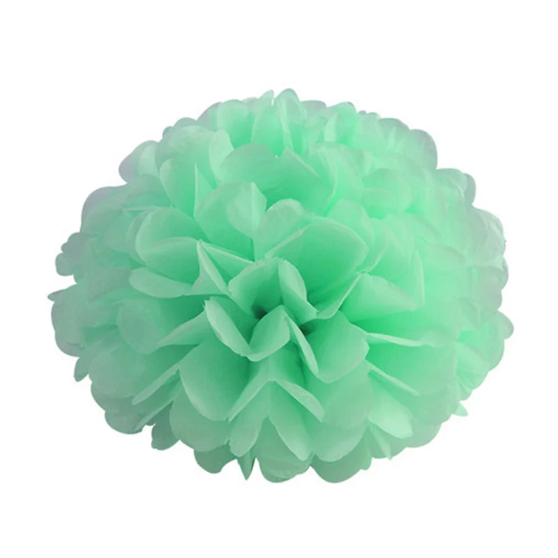 mint green 5 шт. 6 ''-12'' бумажные помпоны для свадебных декораций бумажные цветы шар для детского дня рождения украшения бумажные помпоны - Цвет: mint green