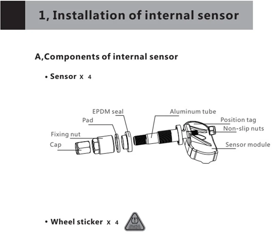 TPMS Visture T05N система контроля давления в автомобильных шинах, ЖК-дисплей, 4 внутренних датчика температуры, сигнализация, порт прикуривателя