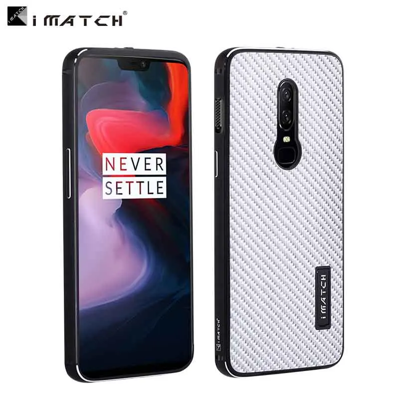 Роскошный чехол для Oneplus 6 из настоящего углеродного волокна, изысканный алюминий, металлический каркас, чехол для сотового телефона Oneplus 6