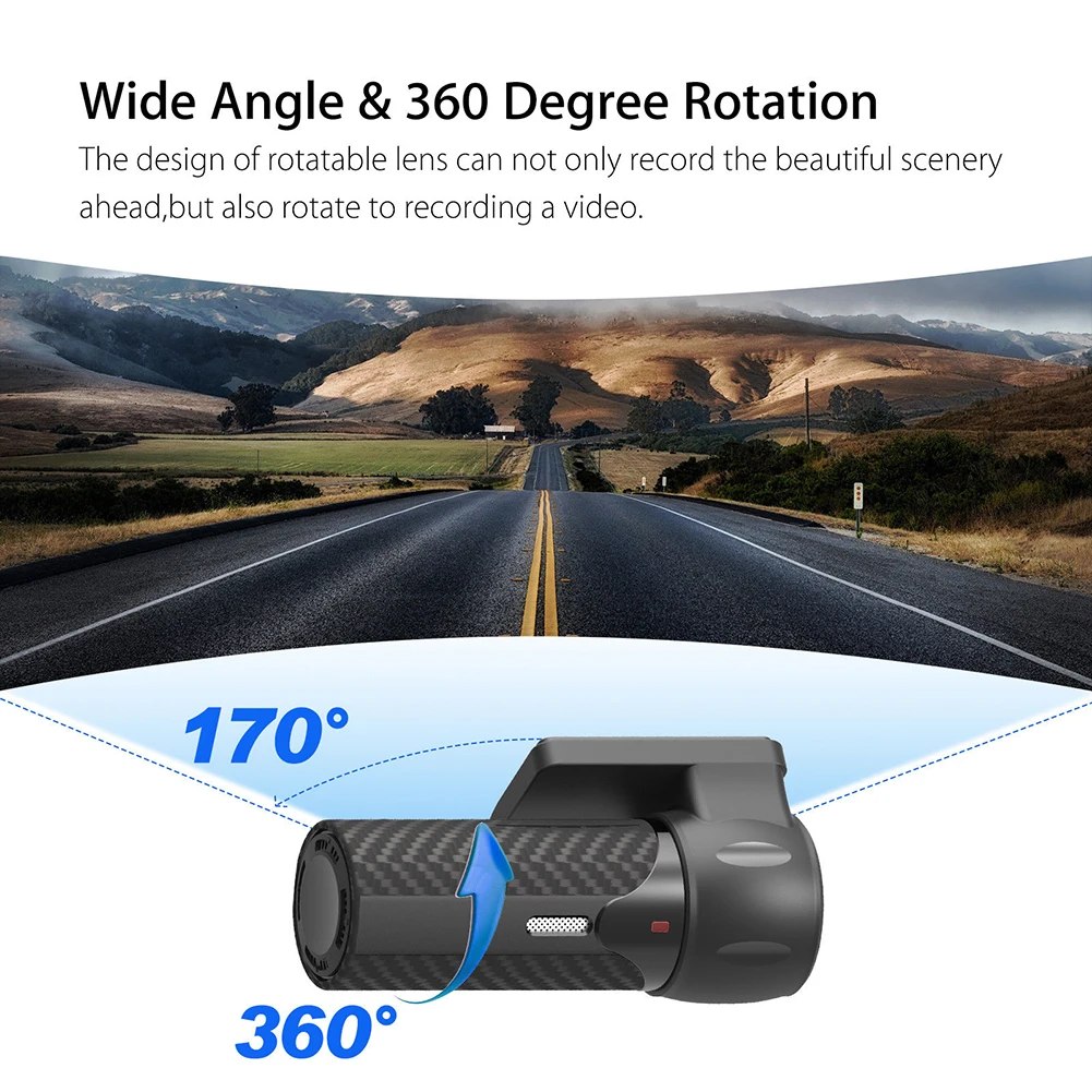 Новый миниатюрный Автомобильный видеорегистратор 360 Wi Fi умный 1080P G датчик с