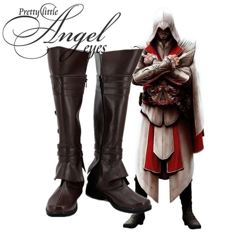 Популярная Игра Assassin's Creed Ezio Auditore вечерние туфли для косплея обувь по