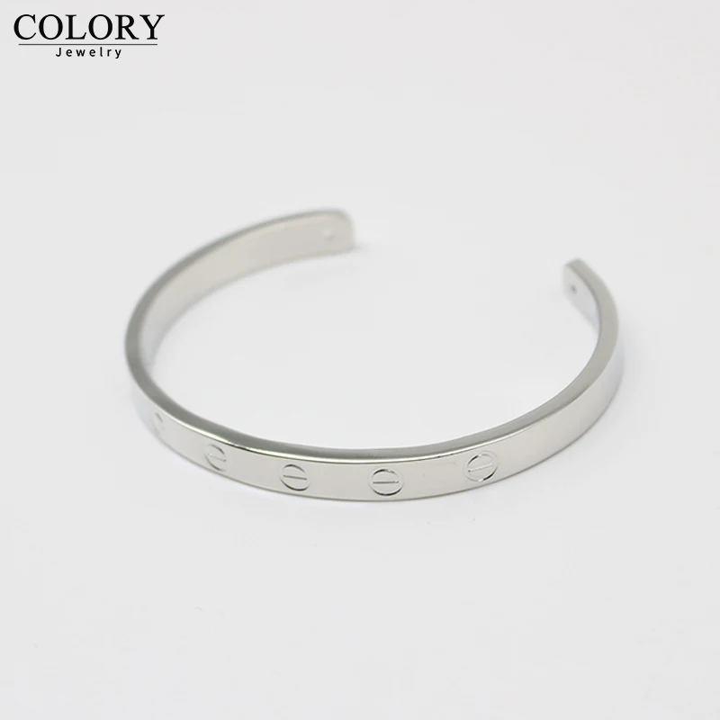 Оптовая продажа браслет из нержавеющей стали с серебряным покрытием для девочек