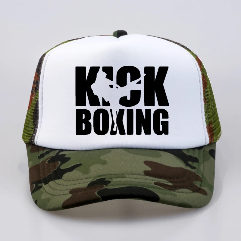 Летняя мужская и женская бейсбольная кепка Kick Boxinger MMA, Высококачественная бейсболка с буквенным принтом, крутая летняя бейсболка, сетчатая бейсболка, кепка для папы